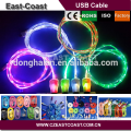 Mixed Color transparent Shining usb charger cables